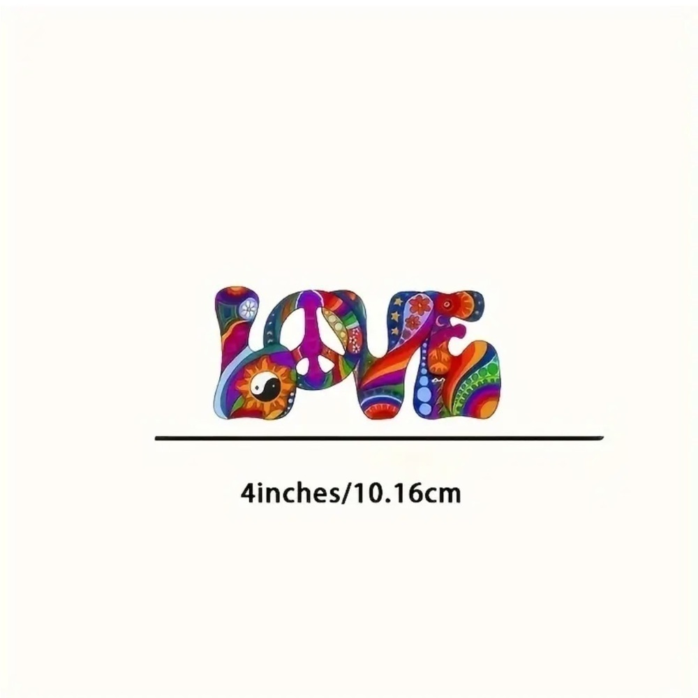LOVE Multicolor Waterproof Decal BRAND NEW - Picture 2 of 6